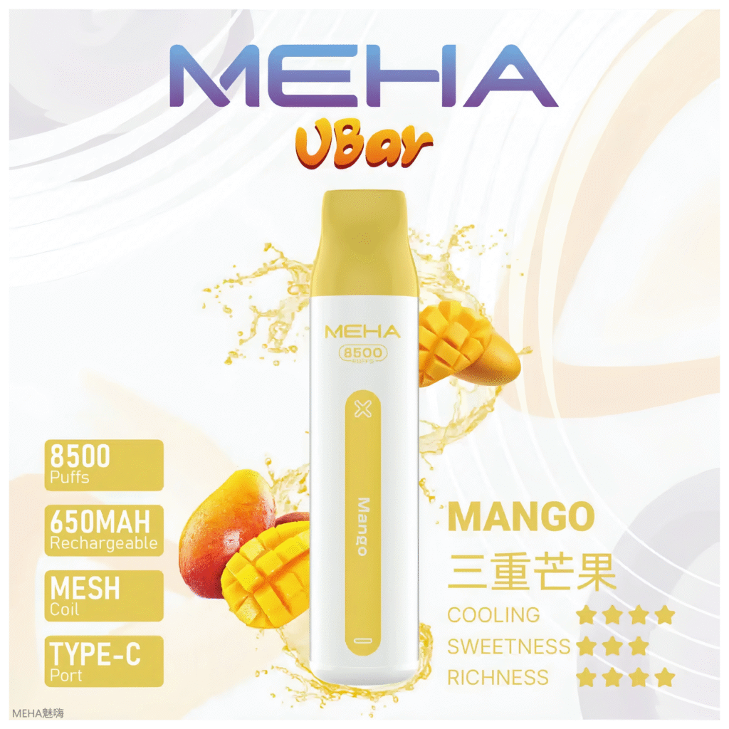 魅嗨MEHA VBar小白條 8500口大容量 一次性拋棄式電子煙【三重芒果】